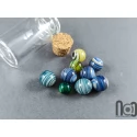 Mini Glass Vial with Handmade Tiny Marbles, v589