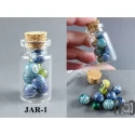 Mini Glass Vial with Handmade Tiny Marbles, v589