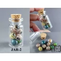 Mini Glass Vial with Handmade Tiny Marbles, v589