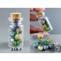 Mini Glass Vial with Handmade Tiny Marbles, v589