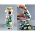 Mini Glass Vial with Handmade Tiny Marbles, v589