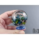Glycerin-Filled Handmade Glass Marble with Floating Mini Marbles, v590