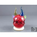 Handmade Glass Monster Marble – Red Edition, v598