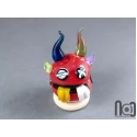 Handmade Glass Monster Marble – Red Edition, v598