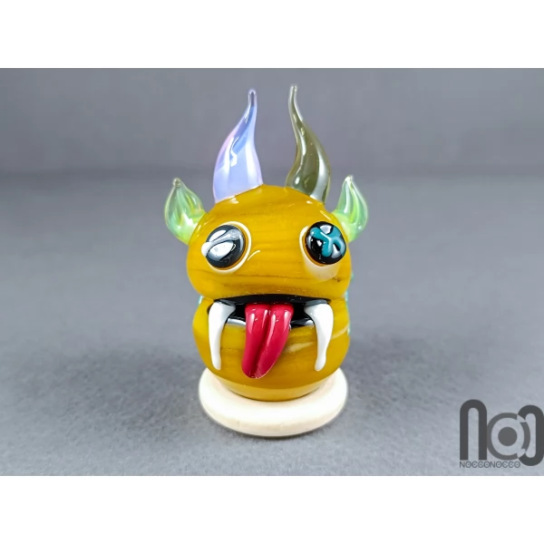 Handmade Glass Monster Marble – Yellow Edition, v599
