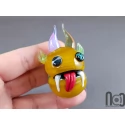 Handmade Glass Monster Marble – Yellow Edition, v599