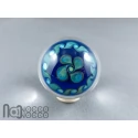Glass Galaxy Marble with Floating Opal, v602