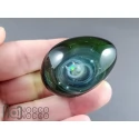 Handmade Glass Galaxy Egg with Opal Planet, v608
