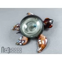 Fine Silver Fumed Glass Galaxy Turtle Paperweight, m614