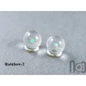 Tiny Clear Glass Marbles with Opals