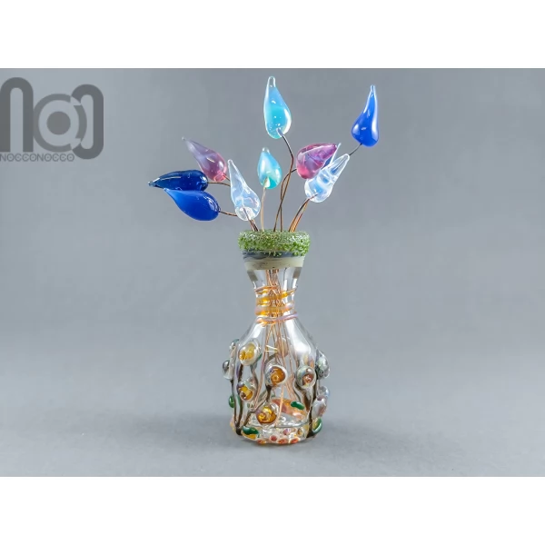 Bud Vase with Tiny Glass Flowers, v013