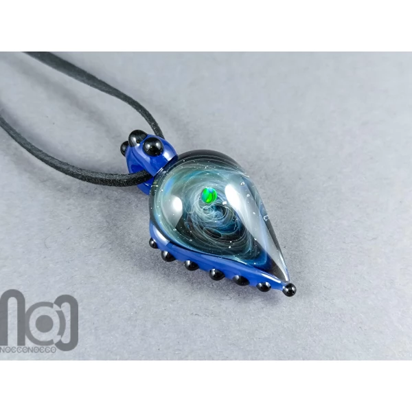 Galaxy Glass Pendant with Floating Opal, v341