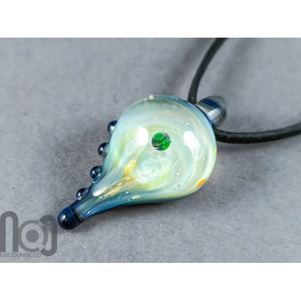 Galaxy Glass Pendant with Floating Opal, v344