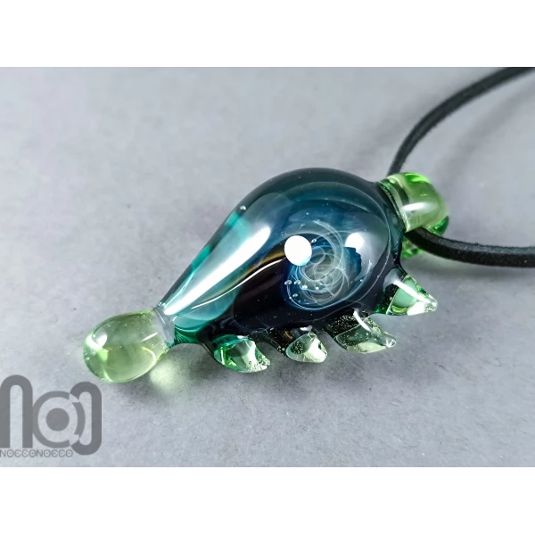 Galaxy Glass Pendant with Floating Opal, v345