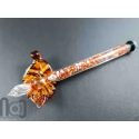 Handmade Glass Dip Pen with Galaxy Marble & Reflective Stars