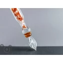 Handmade Glass Dip Pen with Galaxy Marble & Reflective Stars