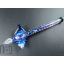 Handmade Glass Dip Pen with Galaxy Marble and Star Flakes
