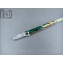 Glass Dip Pen filled with floating colorful glass pieces, v052