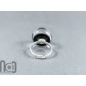 Sterling Silver Galaxy Ring with Opal Planet, v30